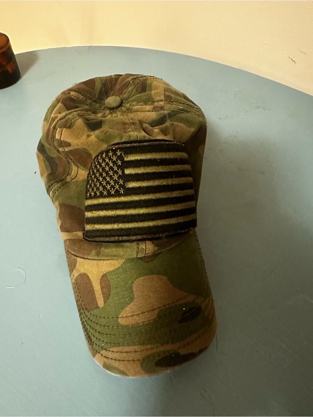 '47 Camouflage Tactical Cap with American Flag Patch